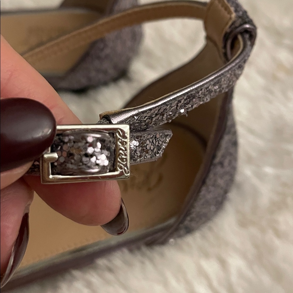 Jewel Badgley Mischka Osome Glitter Sandal Size 10 - Picture 10 of 13